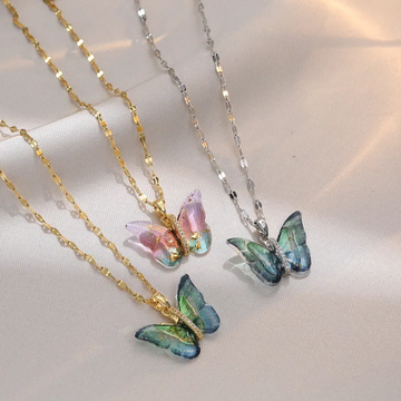 Sweet Butterfly Pendant Necklace - VitriumJewels