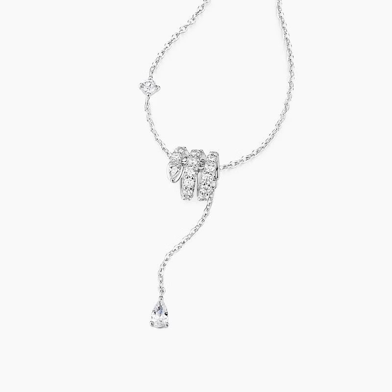925 Sterling Silver  Spirit Snake Lucky Pendant Necklace   - VitriumJewels