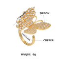 Vintage Style Butterfly  Open Rings - VitriumJewels
