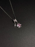 Rhinestones  Square Crystal titanium steel  necklace collarbone chain - VitriumJewels