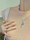 Ice Blue Butterfly Pendant Necklace - VitriumJewels