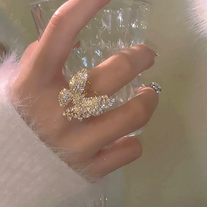 Vintage Style Butterfly  Open Rings - VitriumJewels