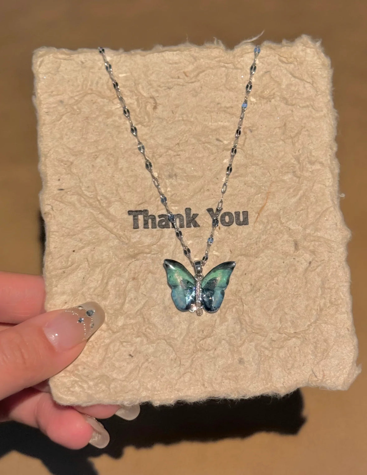Sweet Butterfly Pendant Necklace - VitriumJewels