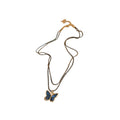 Midnight Black Butterfly Necklace - Wings illuminated by moonlight - VitriumJewels
