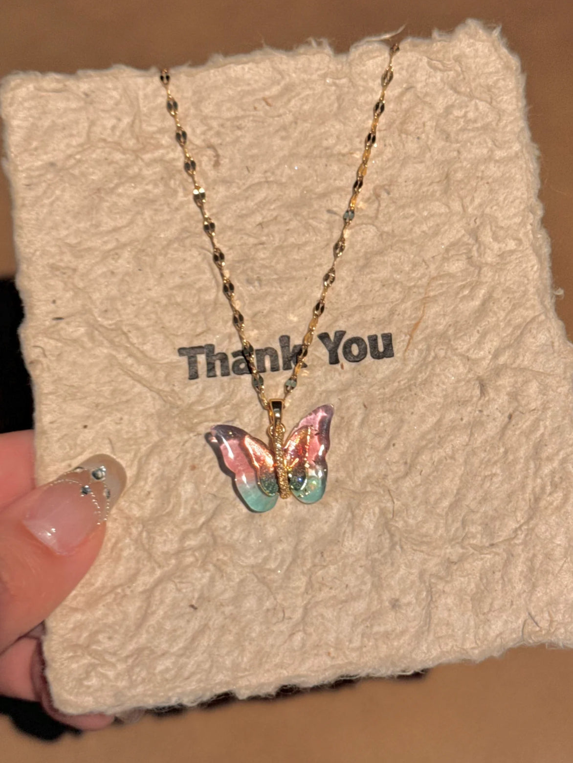Sweet Butterfly Pendant Necklace - VitriumJewels