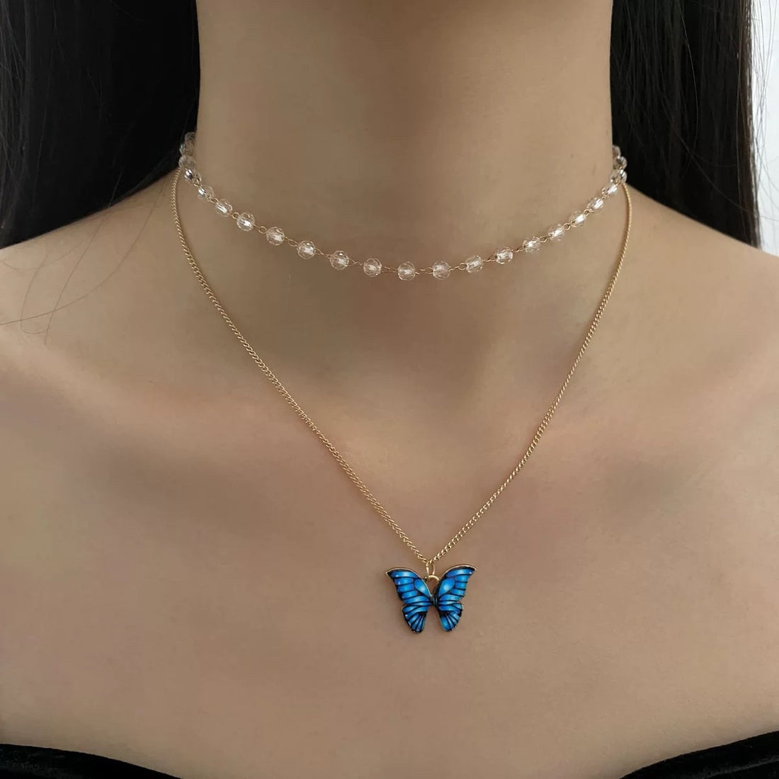 Butterfly Alloy Plating Pendant Necklace - VitriumJewels