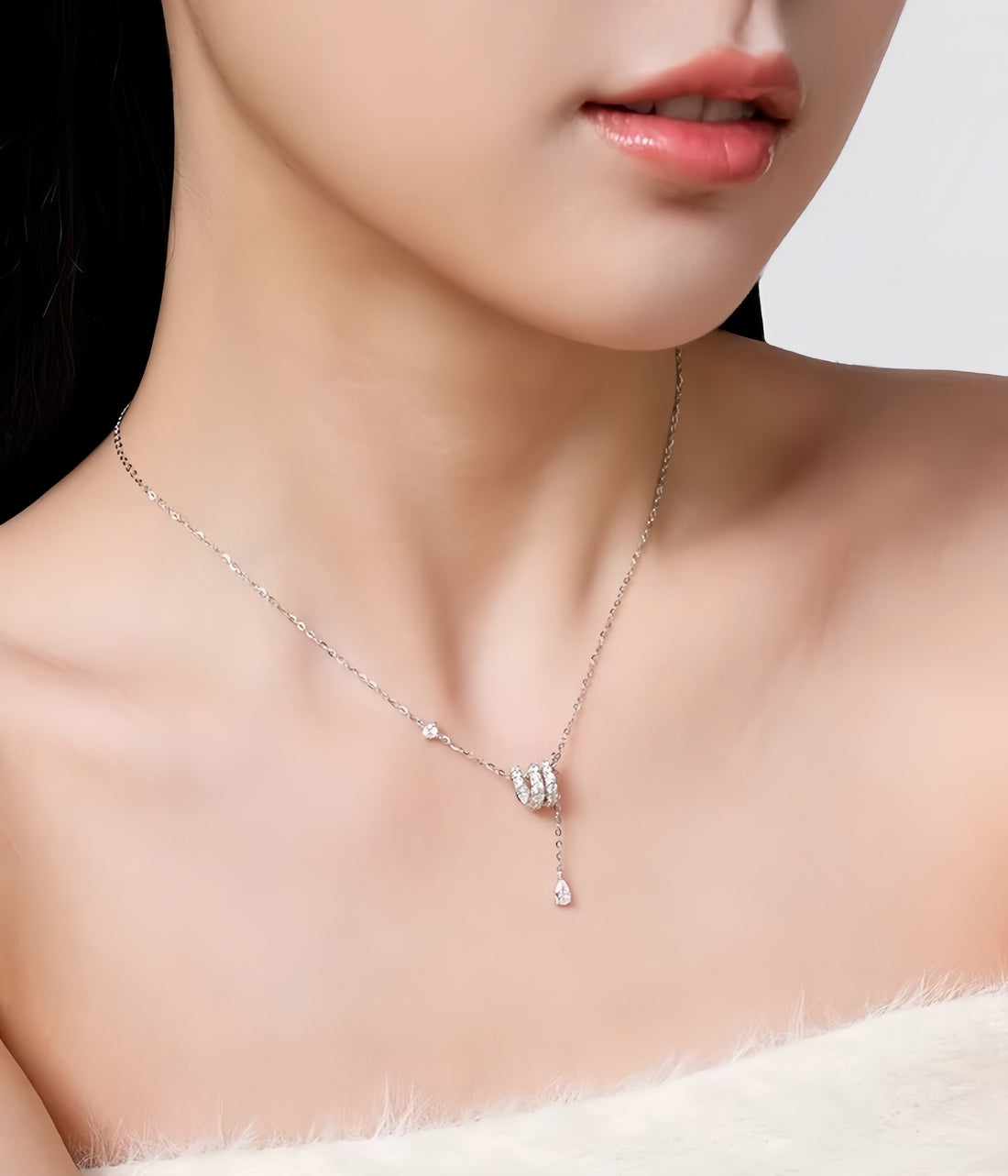 925 Sterling Silver  Spirit Snake Lucky Pendant Necklace   - VitriumJewels