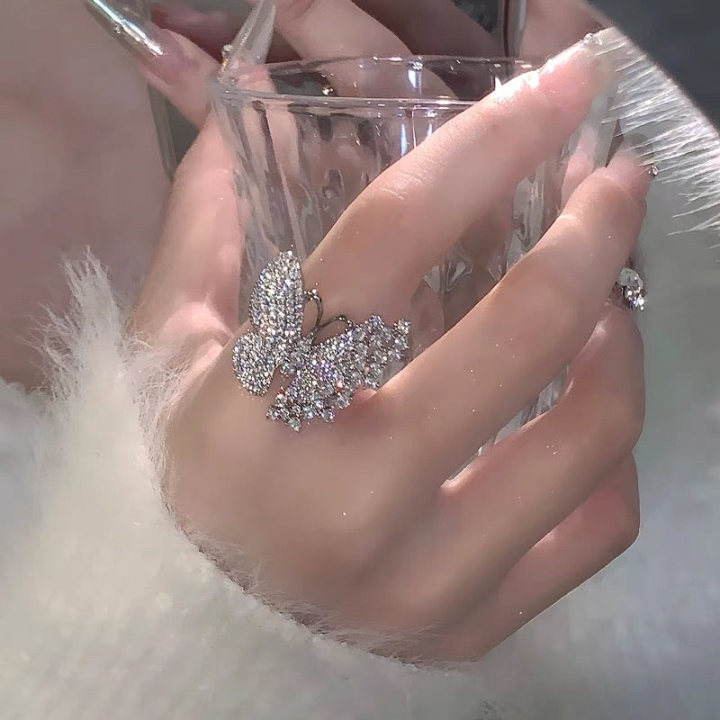 Vintage Style Butterfly  Open Rings - VitriumJewels